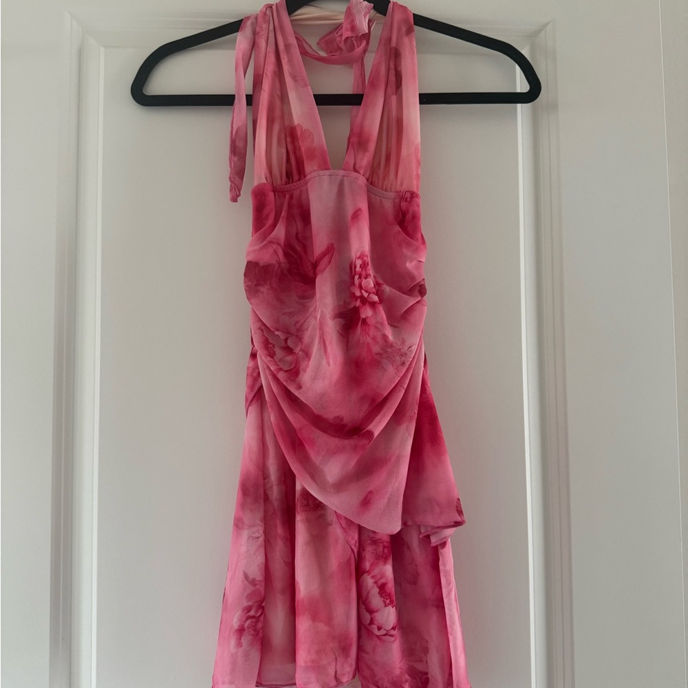 SHEIN Pink Floral Dress